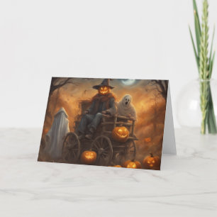 Gegruseerde hooirit Halloween plezier Kaart