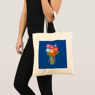 Gehaakte bloem boeket, haak liefhebber, tote bag