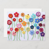 Gehaakte Bloemveld Briefkaart (Voorkant / Achterkant)