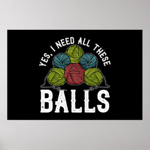 Gehaakte en broekende Garens Poster