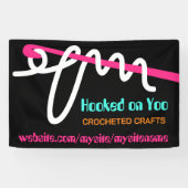 Gehaakte haakgaren stitch craft show display spandoek (Horizontaal)