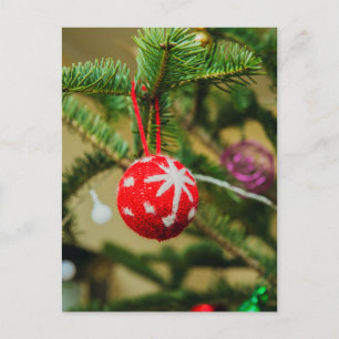 Gehaakte kerstbauze feestdagenkaart