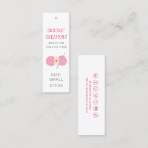 Gehaakte kleding Labels Small Business Prijs Label
