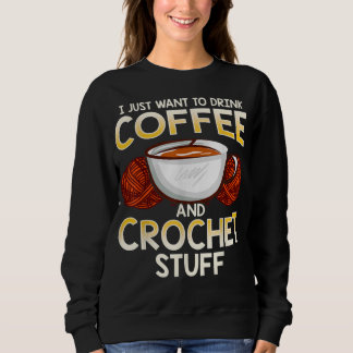 Gehaakte koffie en minnaar breier T-shirt