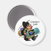 Gehaakte Lady Magnet Magneet (Voorkant / Achterkant)