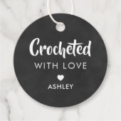 Gehaakte met liefde, handgemaakt cadeautje Label,  Bedankjes Labels (Voorkant)