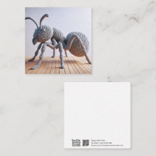 Gehaakte mier Wenskaart Notitiekaartje