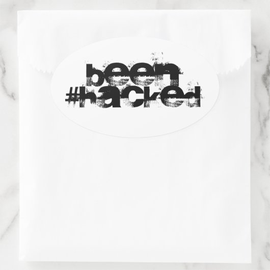 Gehackt Ovale Sticker (Tas)