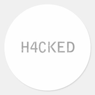 gehackt ronde sticker