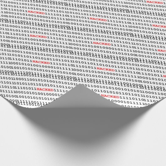 Gehackte code cadeaupapier (Hoek)
