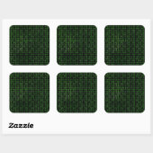 GEHACKTE computercode Vierkante Sticker (Vel)