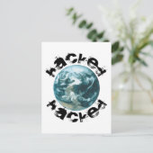 Gehackte planeet Aarde Briefkaart (Staand voorkant)