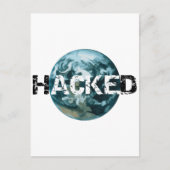 Gehackte planeet Aarde Briefkaart (Voorkant)