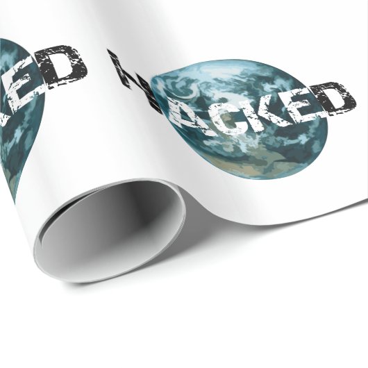 Gehackte planeet Aarde Cadeaupapier (Rol Hoek)