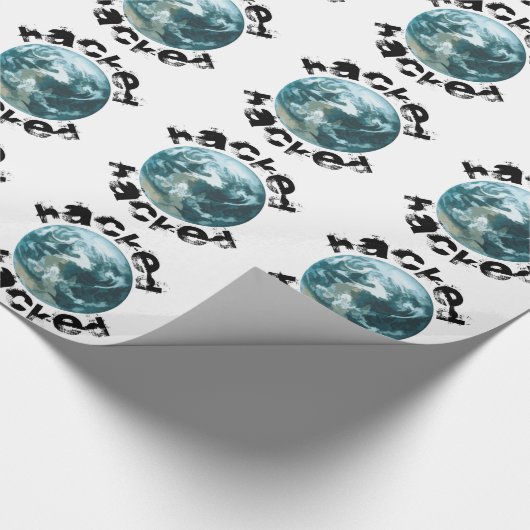 Gehackte planeet Aarde Cadeaupapier (Hoek)