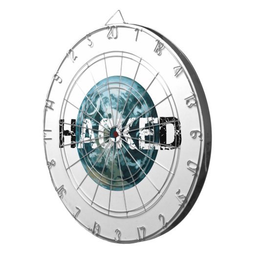 Gehackte planeet Aarde Dartbord (Voorkant Rechts)