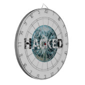 Gehackte planeet Aarde Dartbord (Voorkant Links)