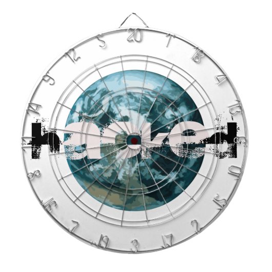 Gehackte planeet Aarde Dartbord (Voorkant)