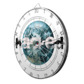 Gehackte planeet Aarde Dartbord (Voorkant Rechts)