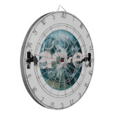 Gehackte planeet Aarde Dartbord (Voorkant Links)