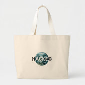 Gehackte planeet Aarde Grote Tote Bag (Voorkant)