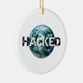 Gehackte planeet Aarde Keramisch Ornament (Rechts)