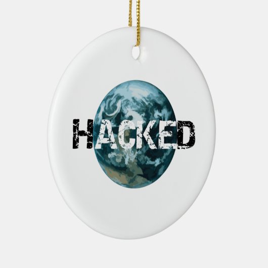 Gehackte planeet Aarde Keramisch Ornament (Rechts)