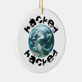 Gehackte planeet Aarde Keramisch Ornament (Rechts)