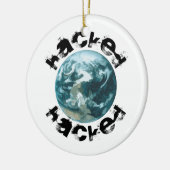 Gehackte planeet Aarde Keramisch Ornament (Links)