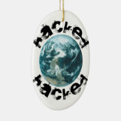 Gehackte planeet Aarde Keramisch Ornament (Rechts)