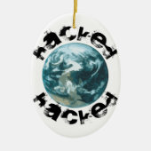 Gehackte planeet Aarde Keramisch Ornament (Voorkant)