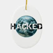 Gehackte planeet Aarde Keramisch Ornament (Voorkant)