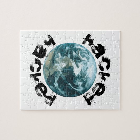 Gehackte planeet Aarde Legpuzzel (Horizontaal)