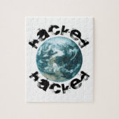 Gehackte planeet Aarde Legpuzzel (Verticaal)