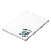 Gehackte planeet Aarde Notitieblok (Gedraaid)