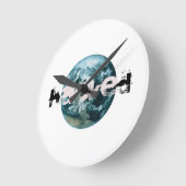 Gehackte planeet Aarde Ronde Klok (Hoek)