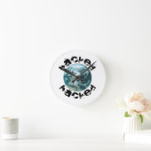 Gehackte planeet Aarde Ronde Klok (Huis)