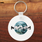 Gehackte planeet Aarde Sleutelhanger (Voorkant)