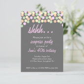 Gehakt Confetti Shhh... Verrassingsfeest! Kaart (Staand voorkant)