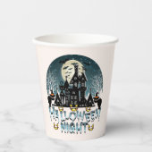 Gehakt huis, eng dagblad papieren bekers (Voorkant)