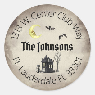 Gehakt huis Halloween Return Address Labels