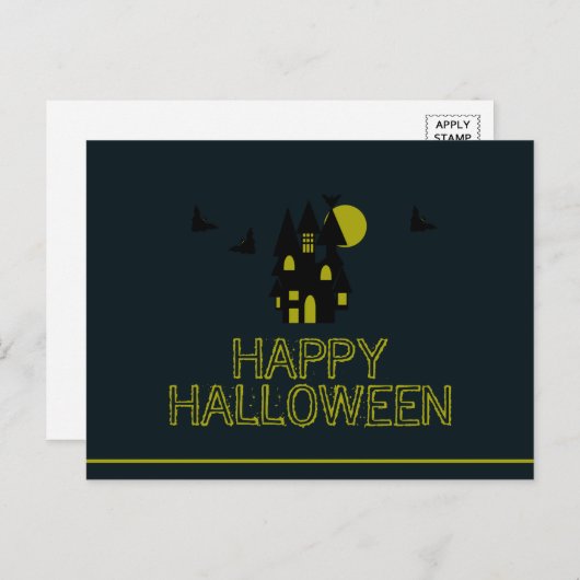 Gehakt huis, Happy Halloween Briefkaart (Voorkant / Achterkant)