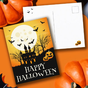 Gehakt huis Happy Halloween Briefkaart