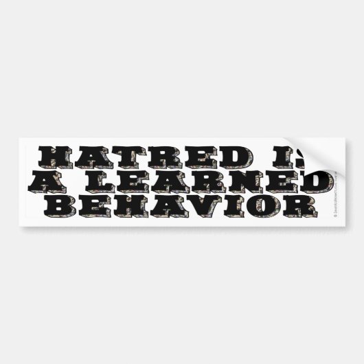 Gehakt is een geleerd gedrag bumpersticker (Voorkant)