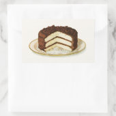  gehakt laagje chocolade rechthoekige sticker (Tas)