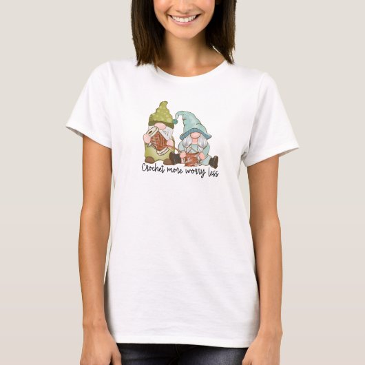Gehakt meer zorgen Minder T-Shirt met Cute Gnomen (Voorkant)