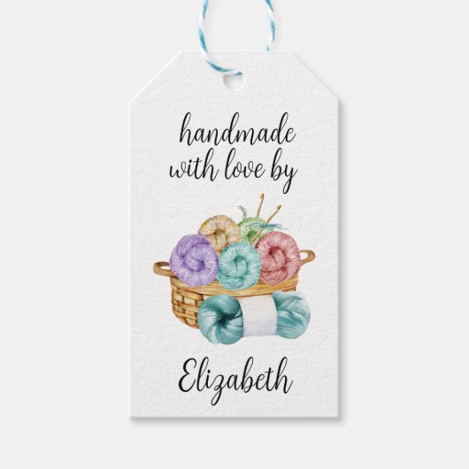 Gehakt Met Liefde Gehaakt Cadeaulabel (Voorkant)