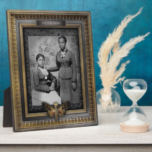 Gehakt portret   Plaque   Afrikaans-Amerikaanse vr Fotoplaat