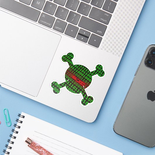 Gehakt Sticker (Laptop met iPhone)