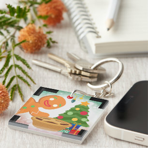 Gehakt taart gefotobombardeerd door Gingerbread Ma Sleutelhanger
